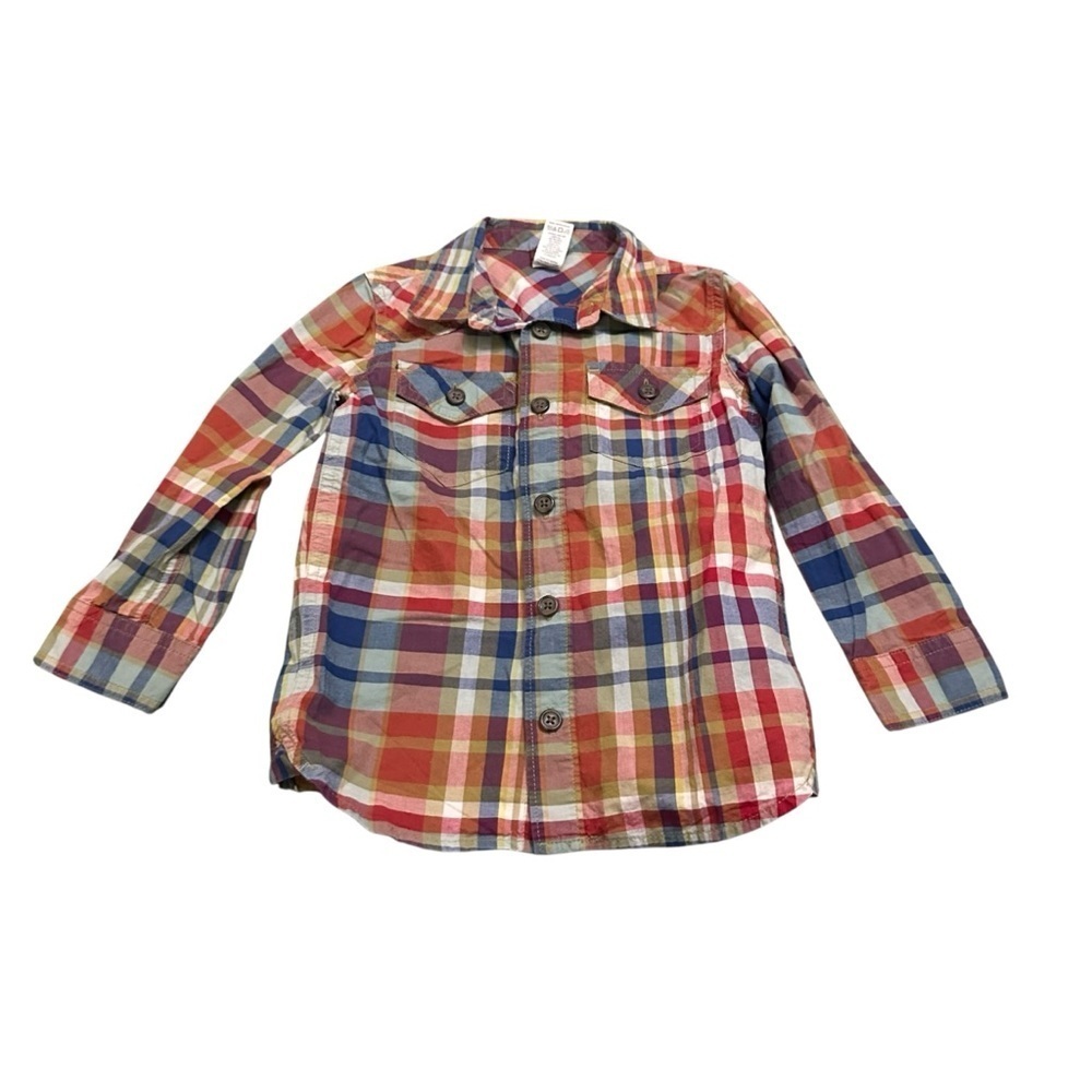 Sonoma Kids Plaid Button Down Shirt - Red, Blue, Yellow